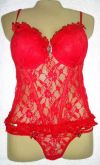 Espartilho vermelho pedra